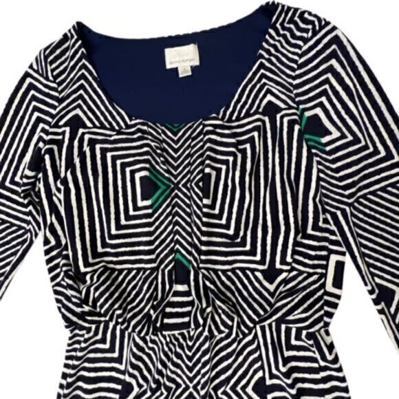 🎉PRICE REDUCED🎉 Donna Morgan Blue Blouson Shift Dress 4‎ Lined Office Casual - Picture 3 of 13